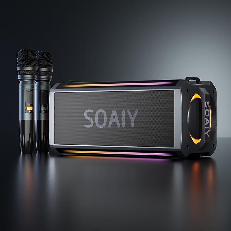 Soaiy SH05 Outdoor Karaoke Bluetooth Speaker with Dual Mics