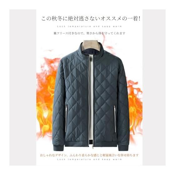 [Meritailor] Men's Brushed Down Jacket, Jumper, Blouson Coat, Casual Outerwear, Warm, Cold Protection, Windproof, Lightweight, Thick, Winter Clothes,