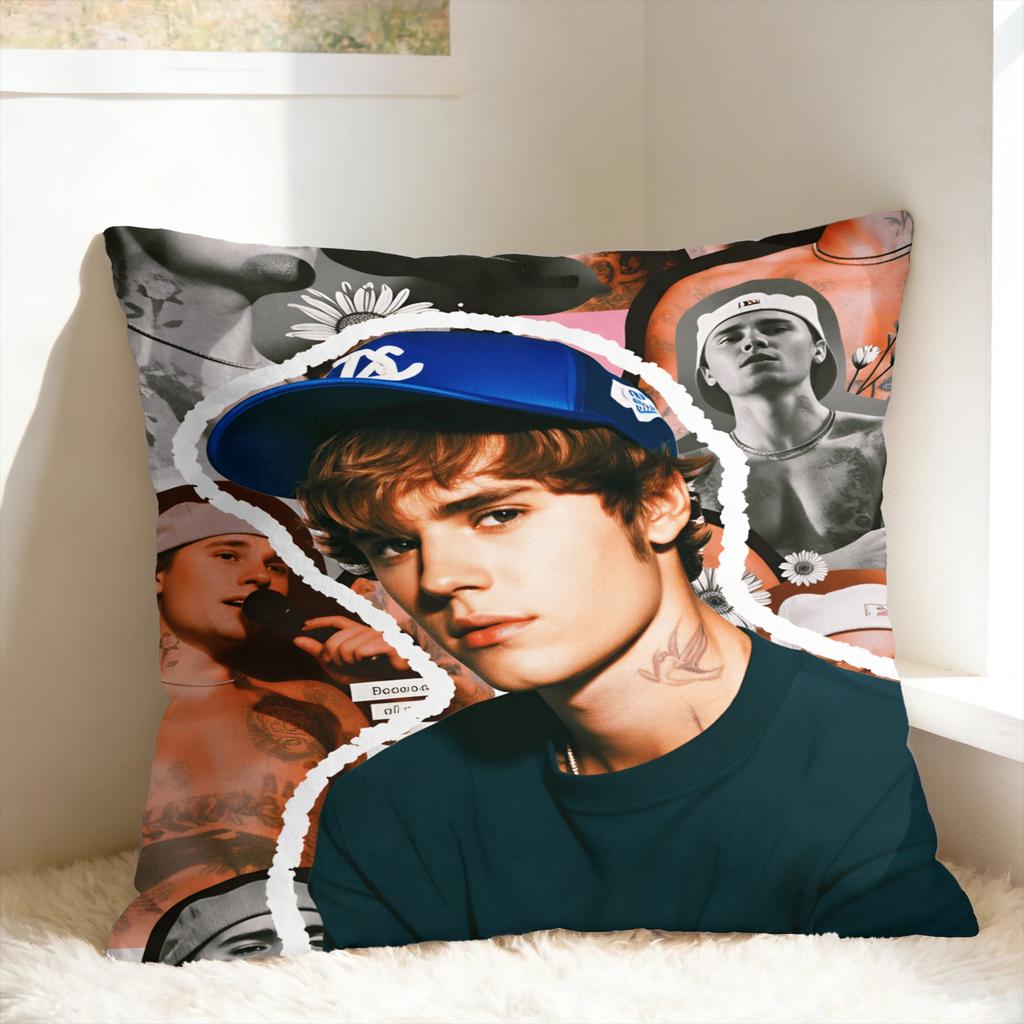 J-Justins B-Bieber Pillow Case Soft Pillow Cover Kawaii Cushion Cover For Chair Sofa Home Decor