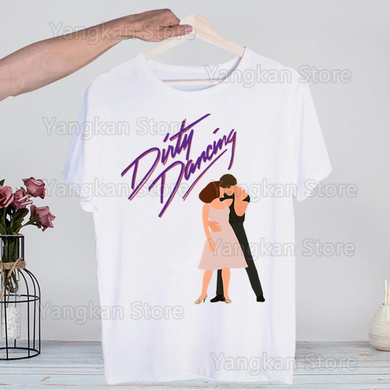 Dirty Dancing Movie Harajuku T Shirt Men Retro Washed Tops Tees Harajuku Tshirt Streetwear Hip Hop Male T-shirts