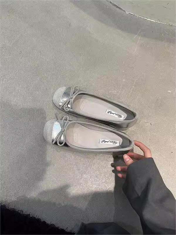 Xiaoxiangfeng Light Mouth Silver Single Shoes Spring and Summer French with Skirt Red Evening Grandma Shoes Gentle Thick Heel High Heels