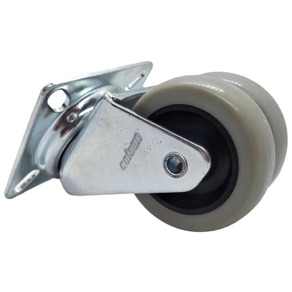 Double swivel wheel, 50mm, 100kg, polyurethane