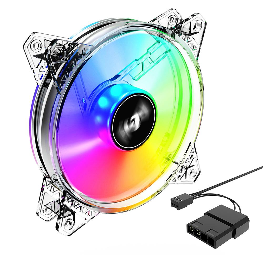 12CM Computer Chassis Cooling Fan PWM CPU Temperature Control Fan 5V ARGB Synchronous 12026 RGB&WHITE