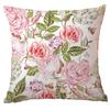 Chinesischer Stil Blumen und Grüne Blätter Kissenbezug Blumen und Blätter Sofa Kissen Sitzkissenbezug Premium Langlebig