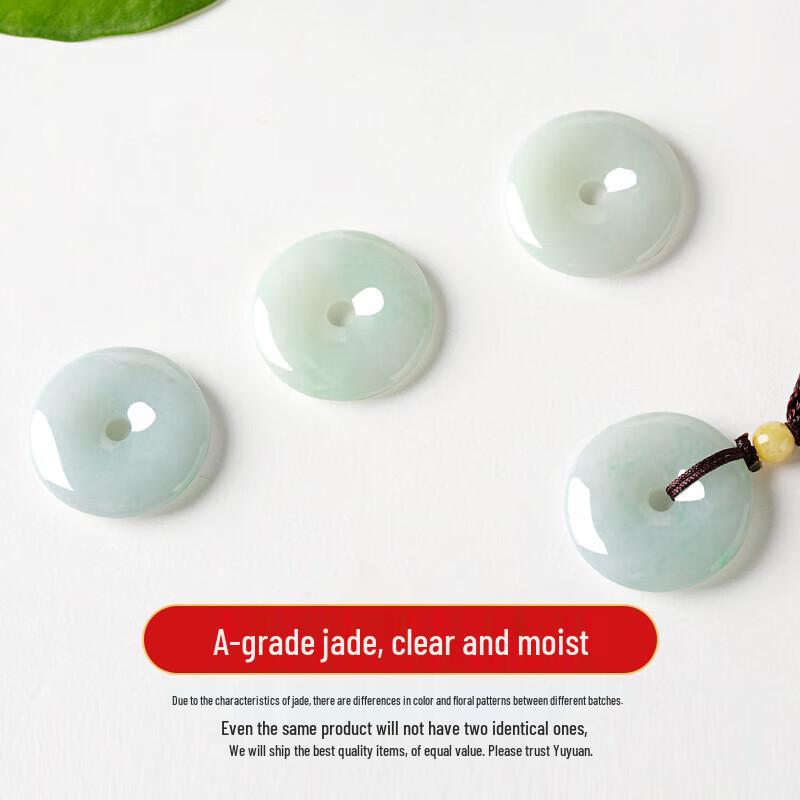 Certified Grade A Jadeite Peace Buckle Pendant