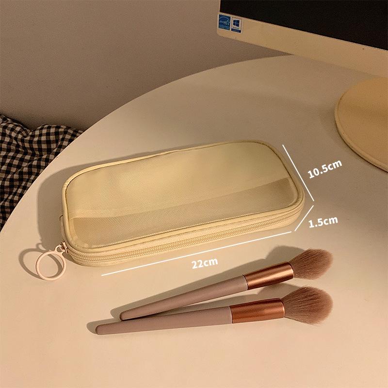 2024 Large Capacity Travel Makeup Organizer Bag – Portable & Convenient Toiletry Mesh Storage