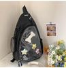 Nylon Girl Waist Bag With Clear Layer For Outdoor Sports And Casual Use