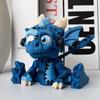 Personalised Cool Blue Flying Dragon 3D Printed Toy Joints Movable Simulation Animal Dragon Model Desktop Ornaments Boy Gifts
