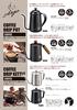 Captain Stag (CAPTAIN STAG) Coffee Pot, Drip Kettle, Narrow Mouth, 380ml Full Capacity, Made of 18-8 Stainless Steel, Silver, UW-3544, Product Dimensi