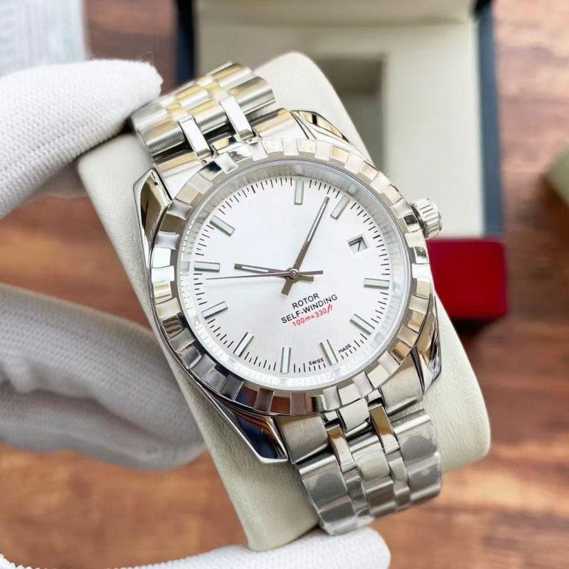 TUD Classic M22010 Men's Automatic Steel Watch with Serrated Bezel & Diamond Inlaid Plaid.
