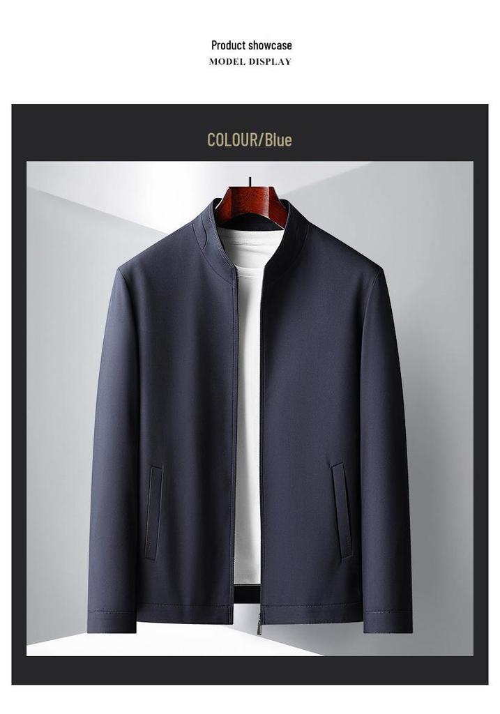 Spring Men's Stand Collar Plus Size Executive Jacket