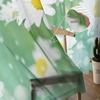 Plant Daisy Flower Window Treatment Tulle Modern Sheer Curtains for Kitchen Living Room the Bedroom Curtains Decoration