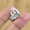 925 Sterling Silver Natural Swiss Blue Topaz Coffin Multi Stone Ring Size 7.75