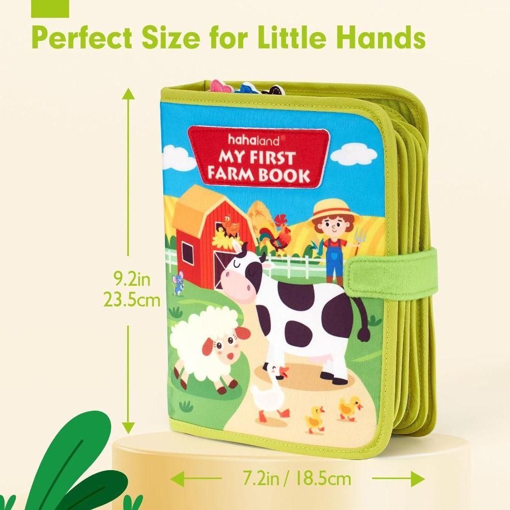 Stereoscopic 3D Quiet Activity Book Life Skills Farm Animal Story Busy Book Baby Cloth Book Girl