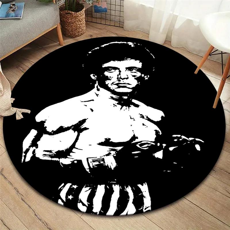 

Rocky Round Area Rug,Carpet Rug for Living Room Bedroom Sofa Playroom Decor,Non-slip Floor Mat 80cmx80cm