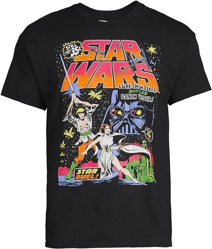 26 Star Wars Movie Star Duel Luke and Leia Comic Book Cover Graphic Tee Shirt New Unisex T-Shirt XXXXL