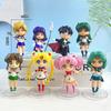 Anime Girl Warrior Model Handmade Desktop Cake Decoration Ornament Ornament Collection Gift 6 Pieces 8 Pieces Size 7cm-10cm
