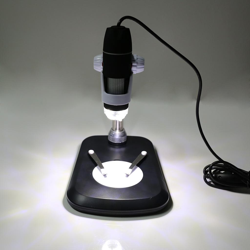 Upgraded Magnification Endoscope Usb Microscope Height Adjustment 40-1600X Inspection Tool 8 White Light LED Source