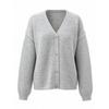 Women S V Neck Long Sleeve Buttoned Knit Cardigan Lazy Casual Loose Sweater