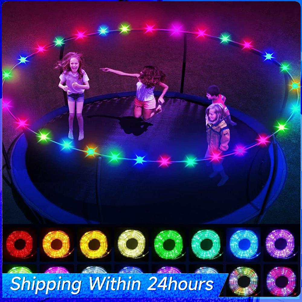 

12M LED Trampoline Lights Remote Control Trampoline Rim LED Light 16 Colors Change Waterproof for 12Ft Trampoline China Mainland