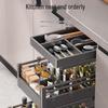 3-Layer Stainless Steel Kitchen Spice Pull-Out Basket