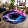 Cosmic Black Hole Design Rug Print Round Rug, Living Room, Bedroom, Playroom Carpet, Non Slip Floor Mat, Gift