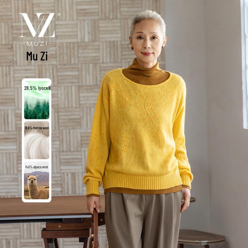Alpaca & Wool Blend Embroidered Knit Sweater for Women