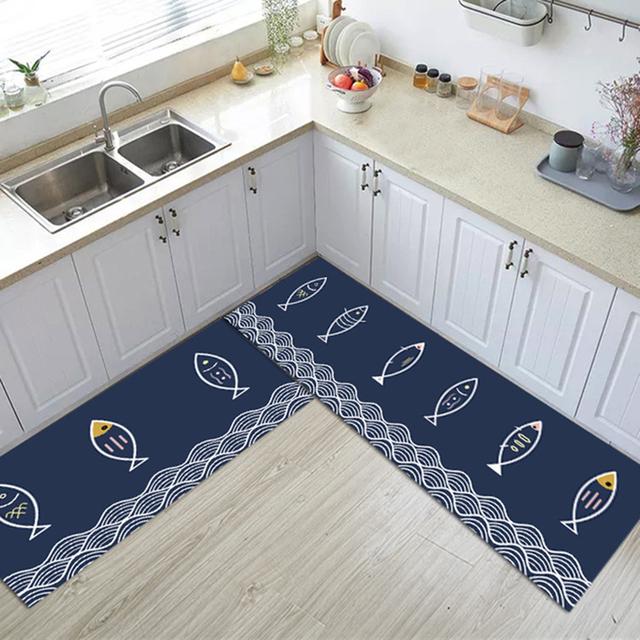 Nordic Style Cooking Space Mat Floor Carpet House Hold Carpet Easy Long Strip Door Mat Modern Style Entrance Doormat Home Decor