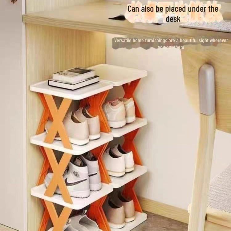 Compact Foldable Multilayer Shoe Rack - Dust-Proof, No-Installation Needed, Perfect for Dorm Entrances