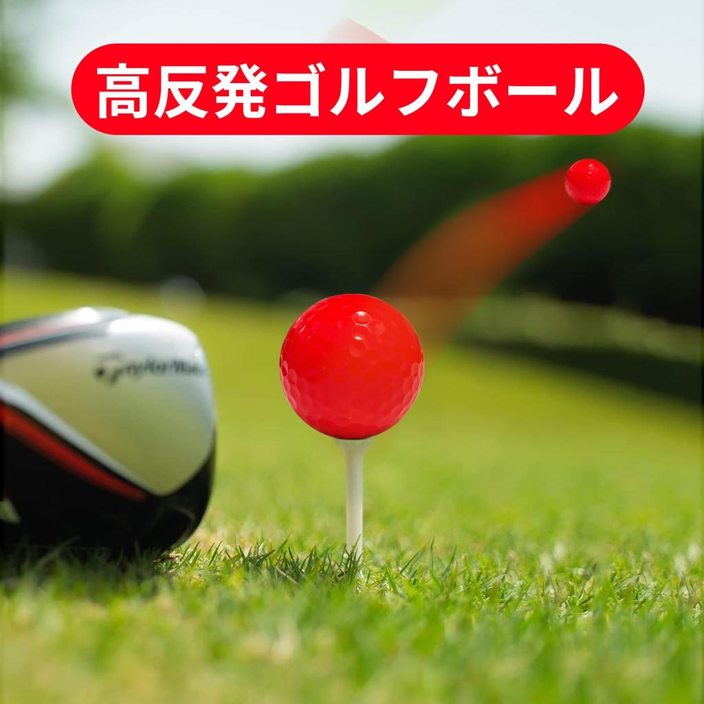 ZNLAKU Golf Ball Golf Ball Balancing Distance & Spin Control Performance Golf Ball Red 12-Ball
