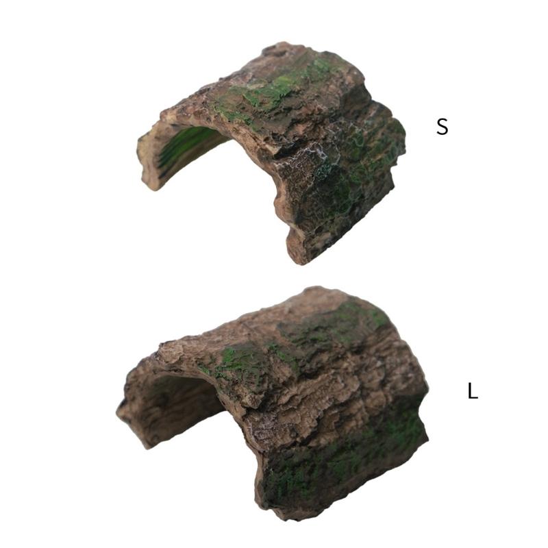 Fische und Reptilien Verstecke Höhle Baumloch Harz Baumstumpf Aquarien Terrarium Dekoration Aquarien Landschaftsgestaltungszubehör