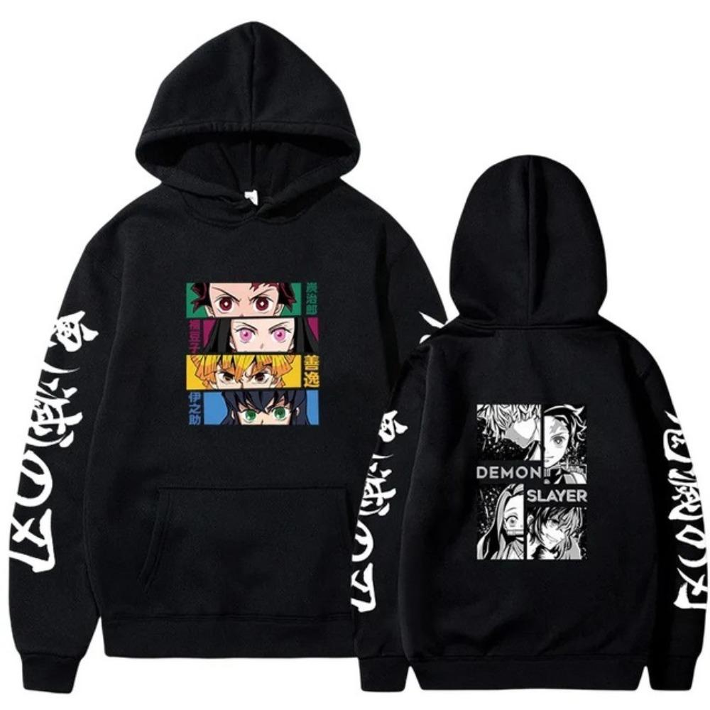 Demon Slayer Japanese Anime Hoodie Pullovers Men Women Sweatshirts Harajuku Print Tops Casual Fashion Streetwear Clothing Tops