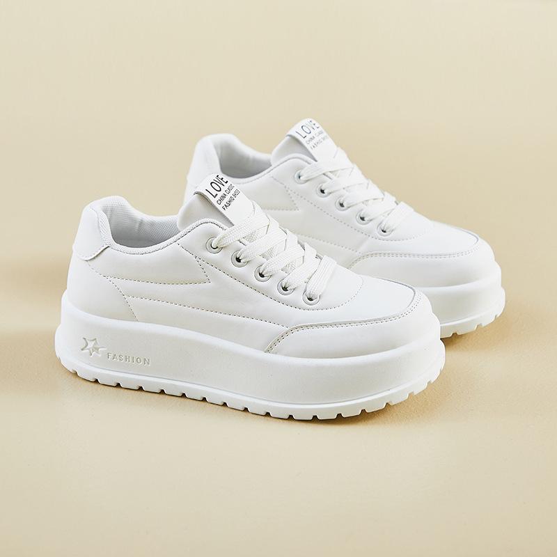 Spring white shoes new Korean version ins female students platform heightening sports board shoes casual KT 2812-1
