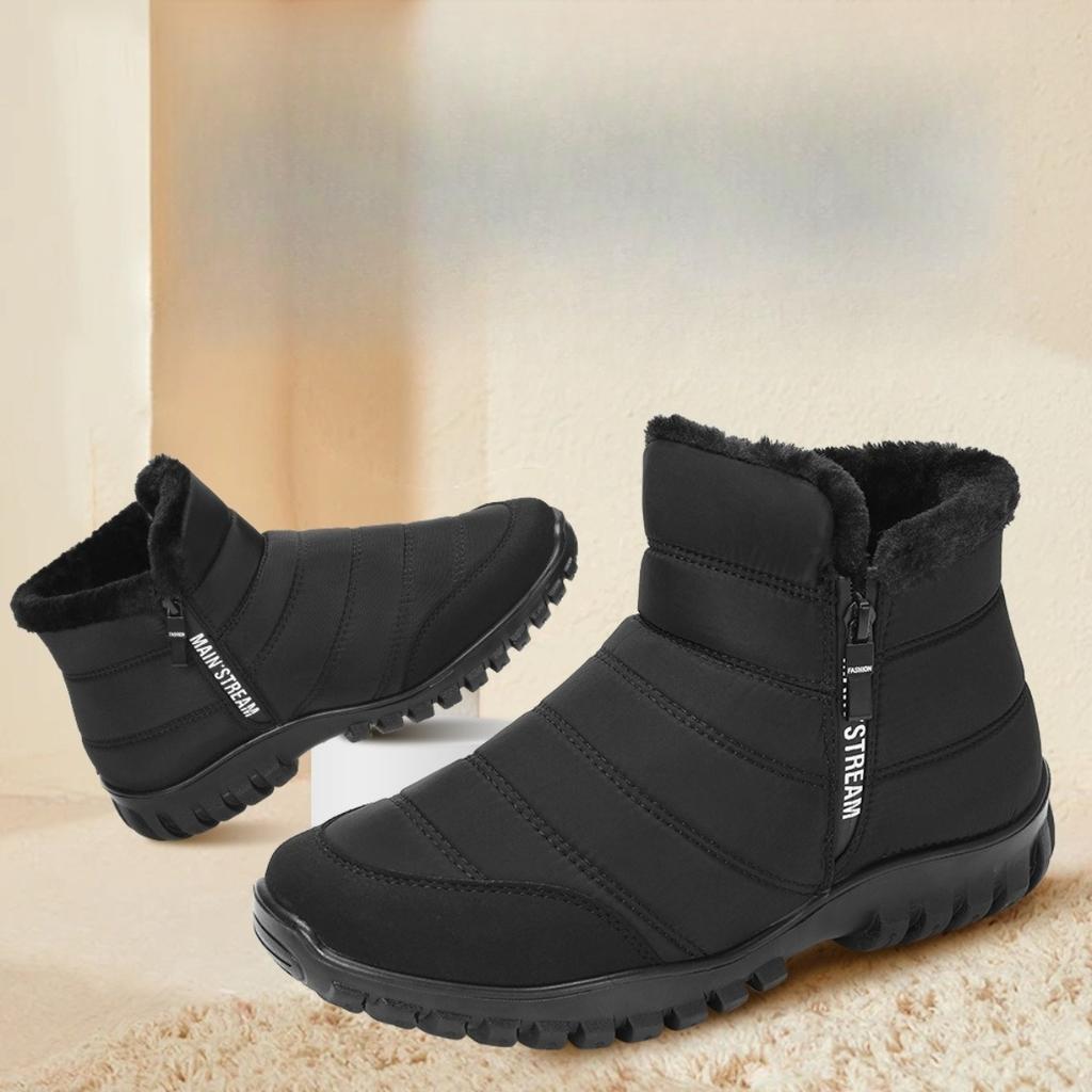 Waterproof Cotton Shoes, Men's High Top Boots, Cold Resistant, Warm Boots, Plush and Thickened, Men's Boots