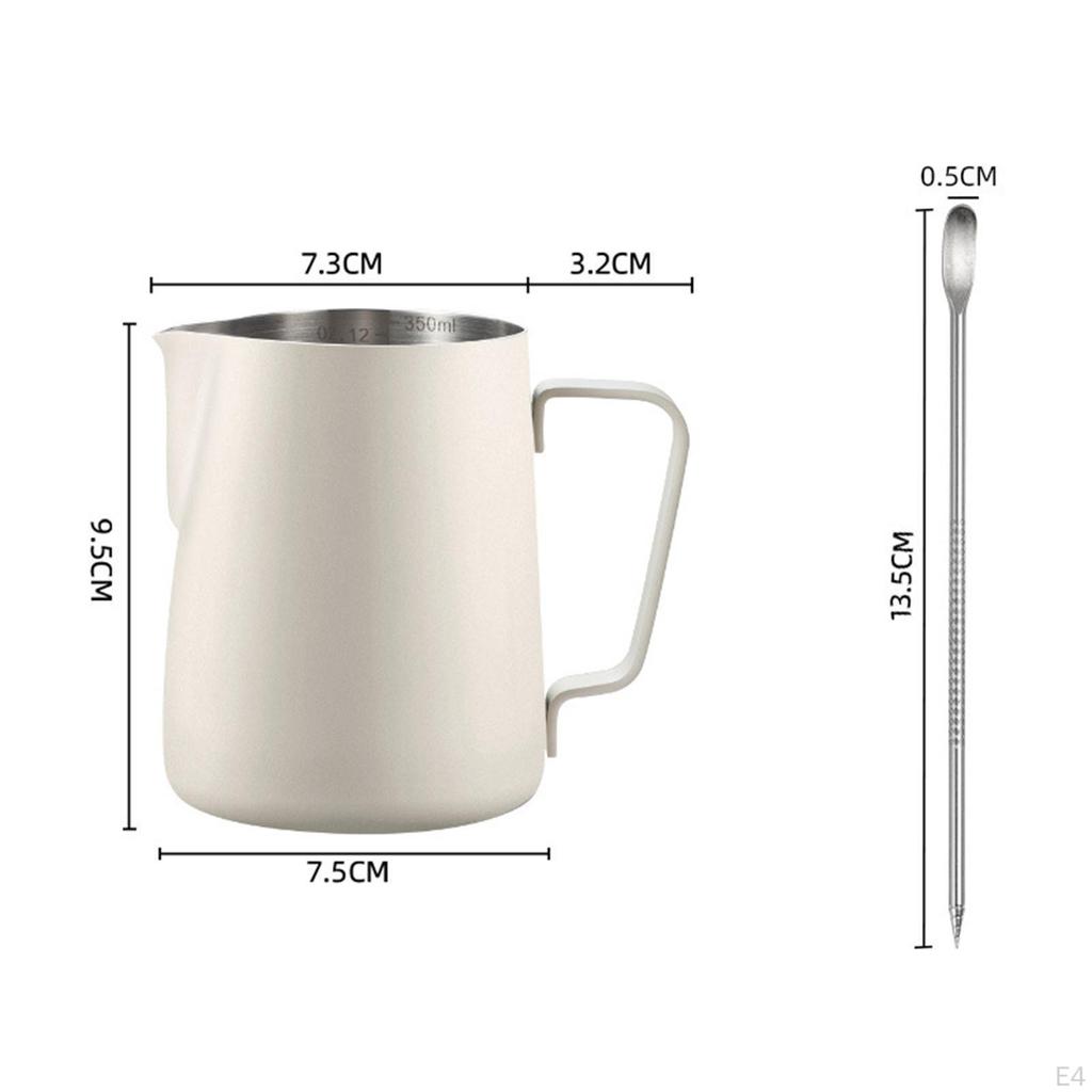 12/350ml Milk Frothing Pitcher Espresso Coffee Steaming Decorative Art Pen Stainless Steel