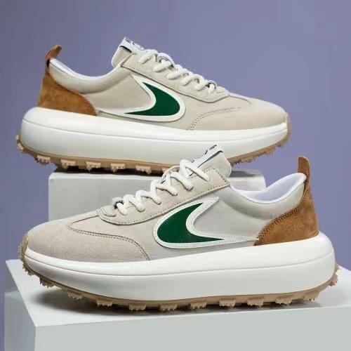 Couple Men Women Chunky Sneaker Running Shoes Fashion Casual Leather Fabric Breathable Height Increased Platform Sports Shoes