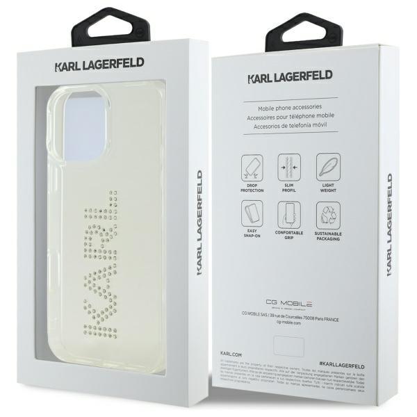 Karl Lagerfeld Klhcp16Xhklstdct Iphone   16 Pro Max 6.9 Przezroczysty/Transparent Hardcase Iml Rhinestones Logo