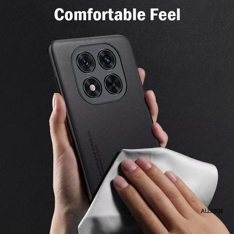 Funda for Redmi Note 14 Pro Plus 5G Case Luxury Fiber Texture PU-Leather Cover Capa for Xiaomi Redmi Note 14 Shockproof Cases
