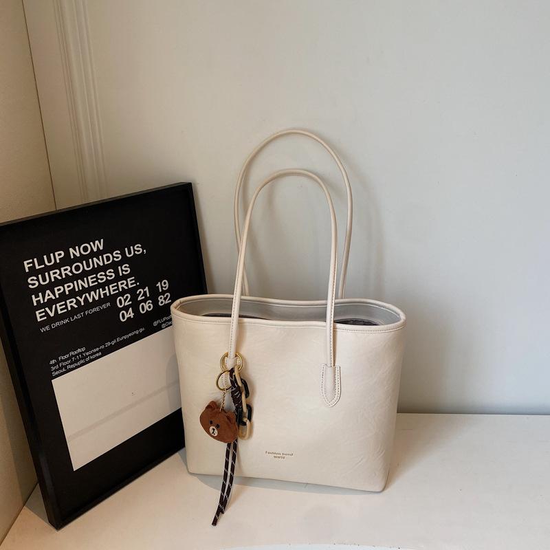 Bolso tote grande de moda para ir al trabajo, sencillo, para mujer, nuevo de otoño e invierno, bolso retro para la axila, bolso de hombro