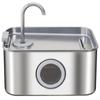 3.2 L Cat Water Fountain For Drinking Cat Fountain Stainless Steel With Visible Water Level Window Ultra Silent Pump