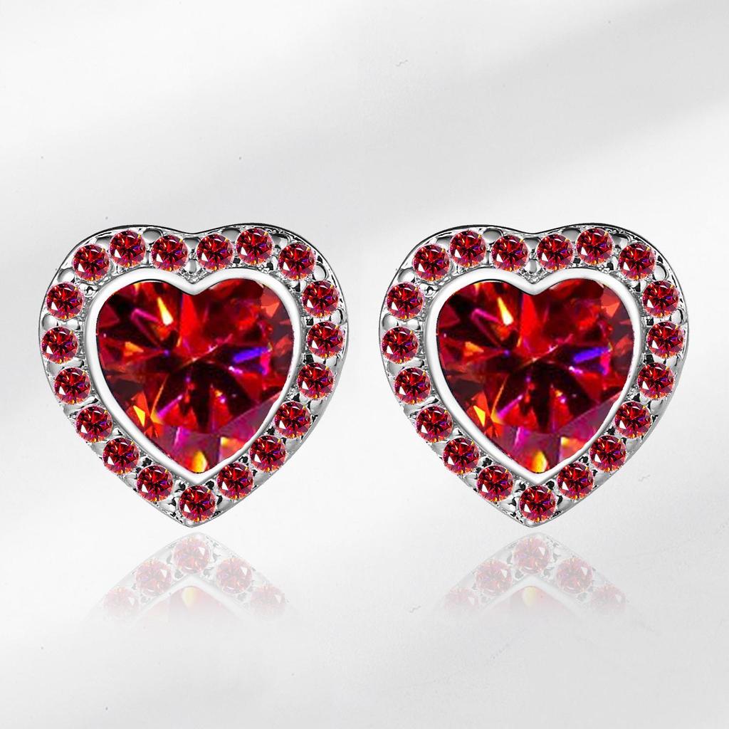 Korean Peach Heart Earrings: Simple, Small, and Cute Love-themed Jewelry for Women