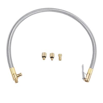 54cm Tire Inflator Extension Hose Adaptor with Locking Air Chuck Quick Connect for Portable Air Compressor