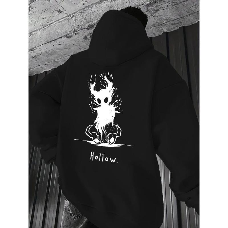 

Худи с принтом Призрака из Hollow Knight в темном стиле, визитная карточка нишевой игровой моды для крутых игроков XXL чёрный