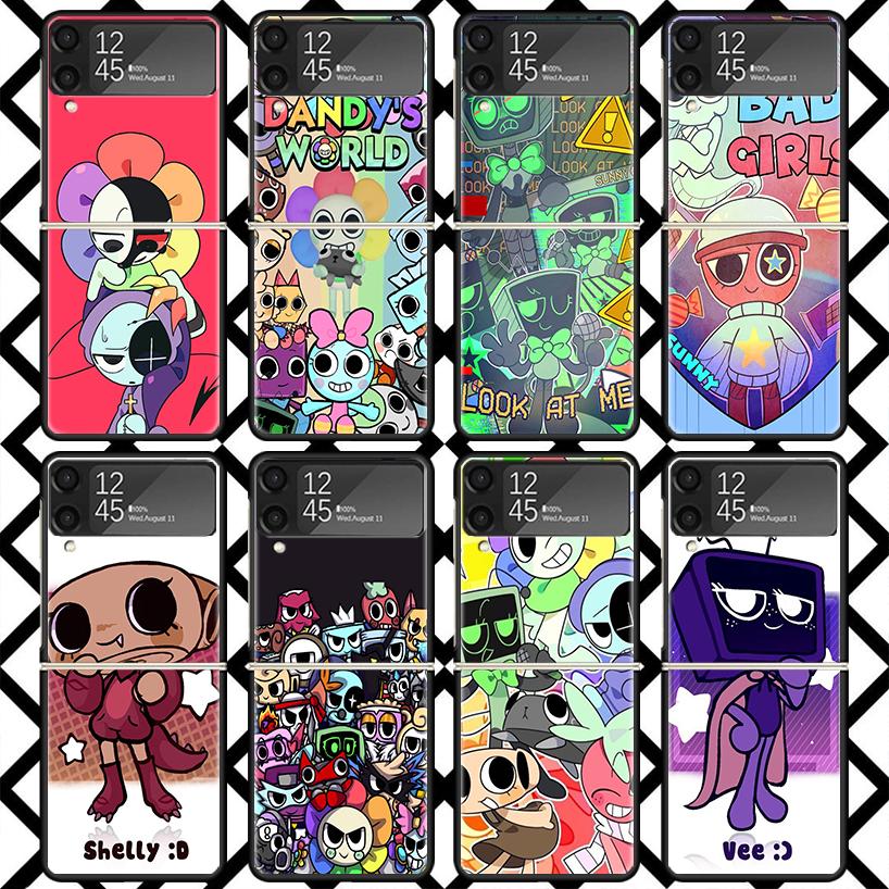 Game Dandys World Phone Case For Samsung Z Flip 7 6 5 4 3 Galaxy ZFLIP7 ZFlip6 5G Flip5 Flip4 Flip3 5g Black Hard Cover