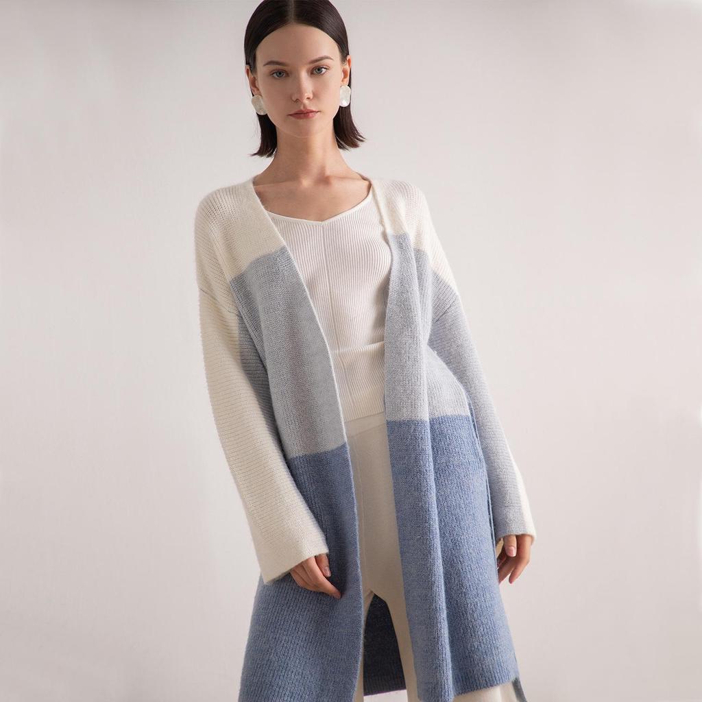 Playa Women's Gradient Long Sleeve Knitted Cardigan for Spring/Autumn 2025