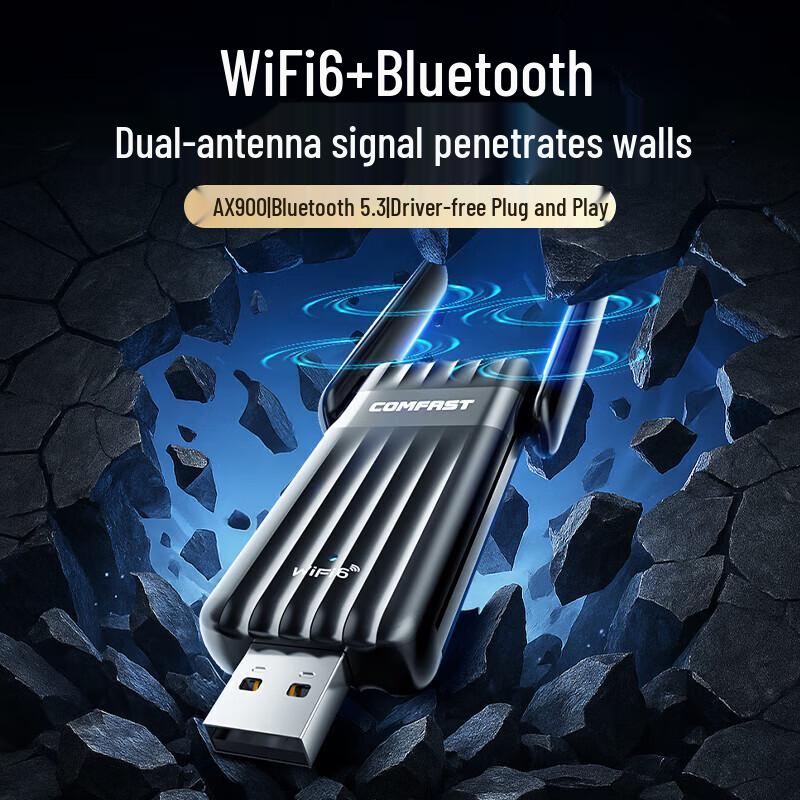 COMFAST WiFi 6 USB Wireless Adapter with Bluetooth 5.3 (CN Version)