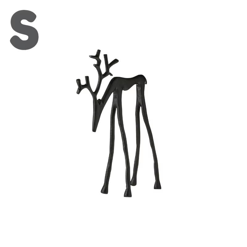 

1/2pcs European Style Deer Statue Home Decor Entrance Christmas Ornaments Durable Plastic Miniature Model Living Room Ornament