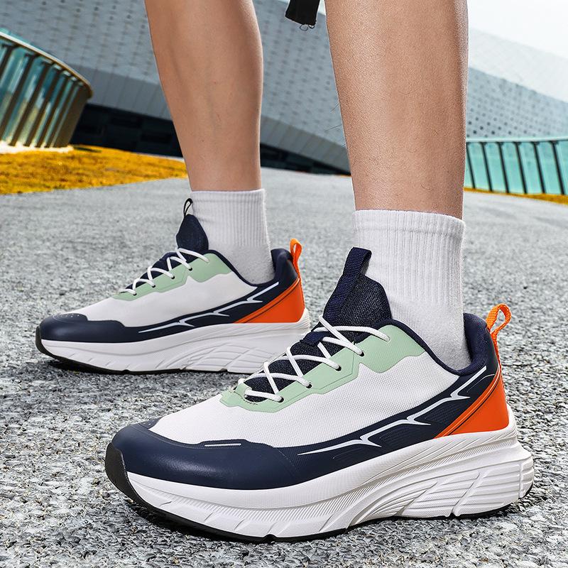 2026 Men's Plus Size Height-Boosting Sports Shoes - Non-Slip, Breathable, Thick Sole, Lace-up Jogging Dad Sneakers.