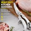 Household Stainless Steel Kitchen Scissors Heavy Duty Bone Shears for Chicken Bone Cutting Fish Cleaning Barbecue Processing5