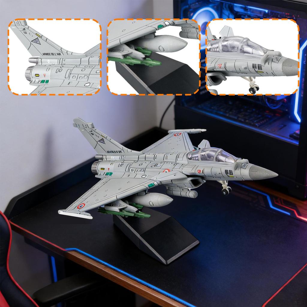 1:72 French Fighter Jet Model Quick Build with Stand Ornament Plane Airplane Toy for Bar Office Home